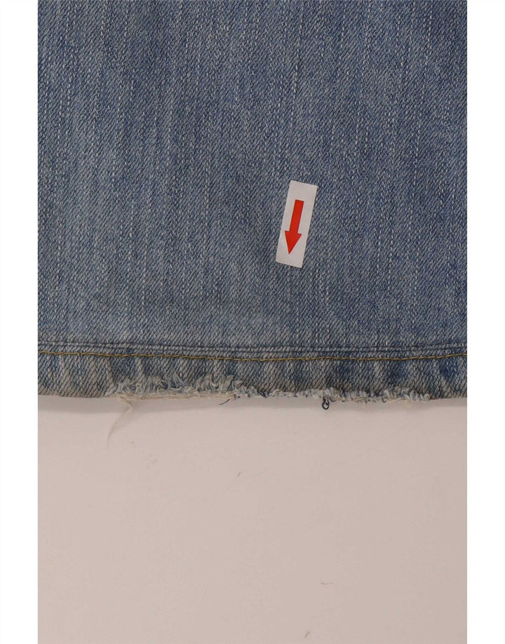 Jeans vintage feminino bootcut W32 L28 algodão azul