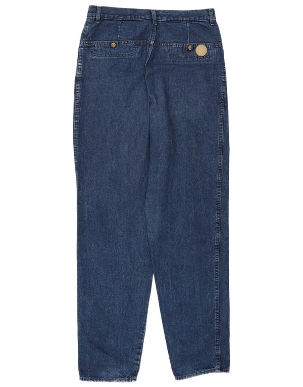 POP 84 Calça jeans feminina cintura alta cônica IT 48 XL W34 L32 algodão azul