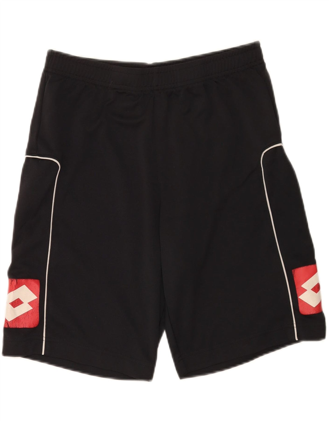 Shorts esportivos gráficos masculinos LOTTO Reino Unido 38/40 poliéster preto médio