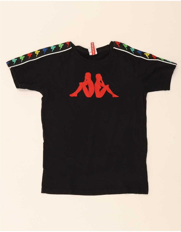 Camiseta Kappa Boys Graphic 11-12 Anos Algodão Preto
