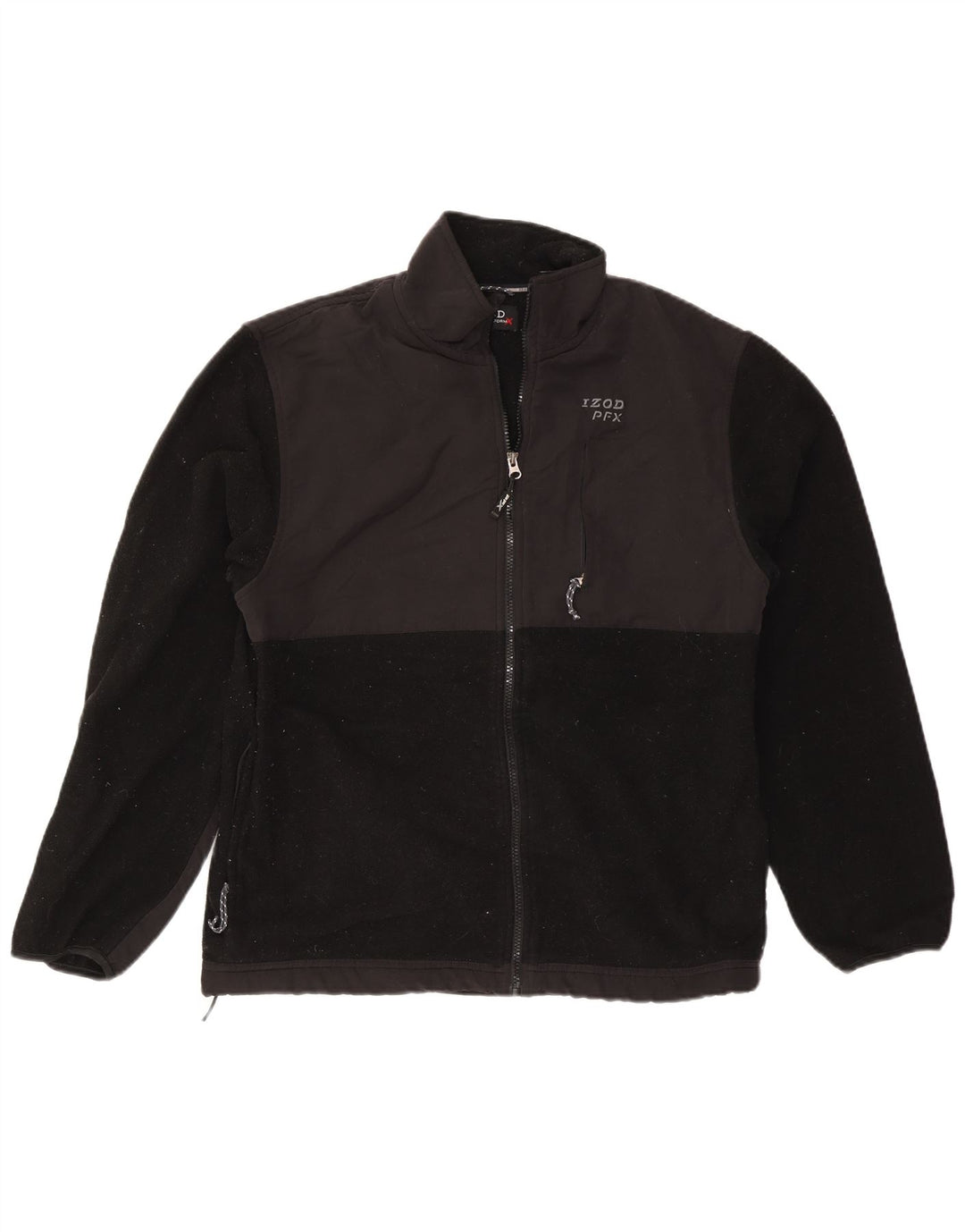 Jaqueta de lã masculina IZOD UK 38 poliéster preto médio