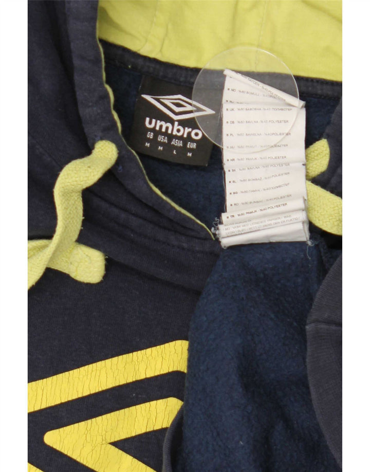 Umbro moletom com capuz gráfico masculino médio algodão azul marinho