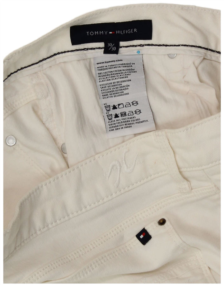Calça jeans feminina TOMMY HILFIGER W30 L30 algodão branco