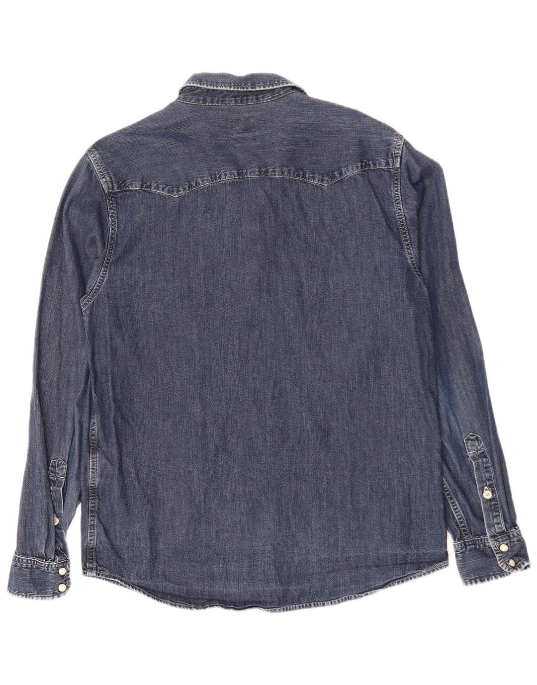 Camisa jeans masculina LEE grande algodão azul marinho