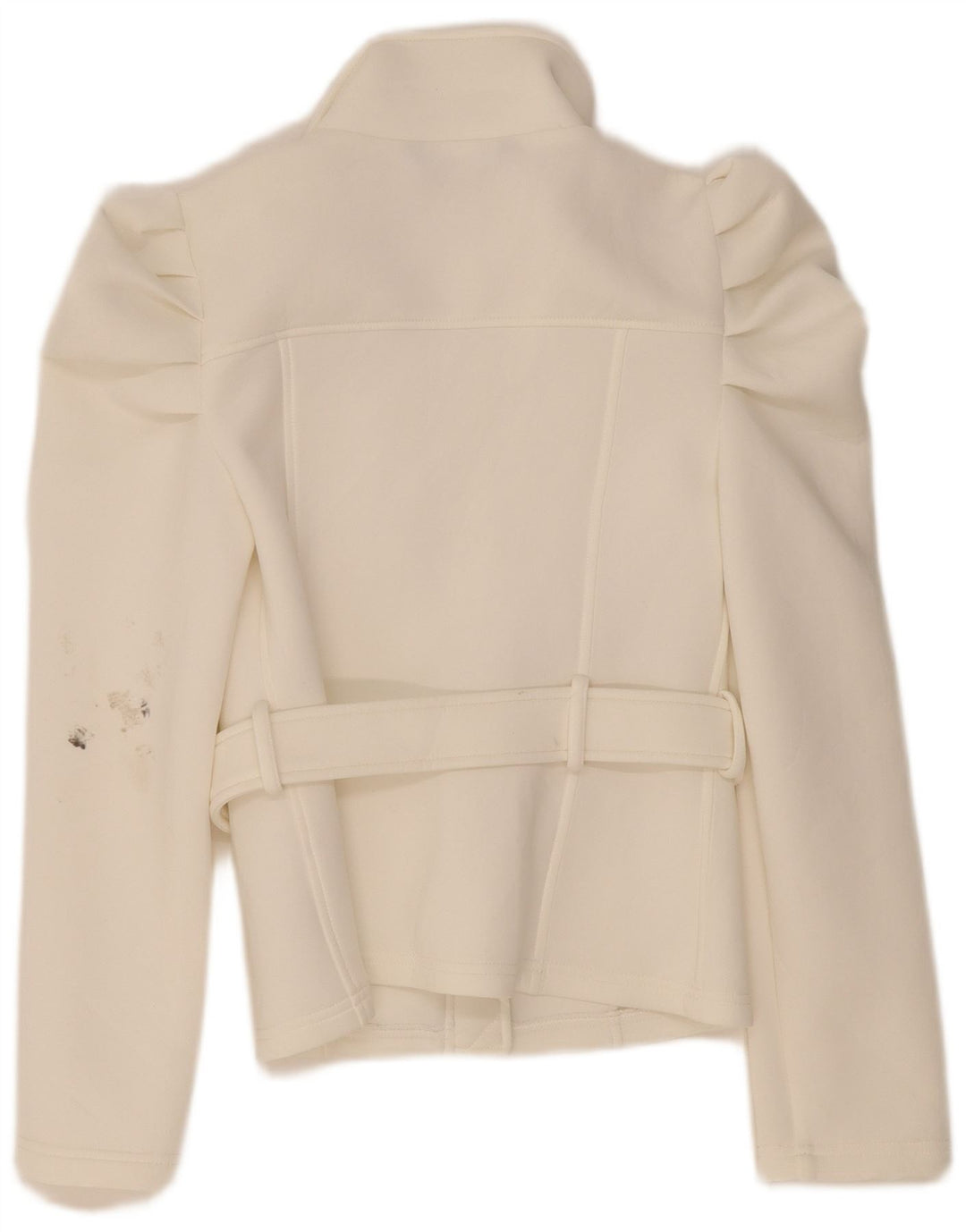 Zara Womens Bomber Jacket UK 10 Pequeno Poliéster Branco