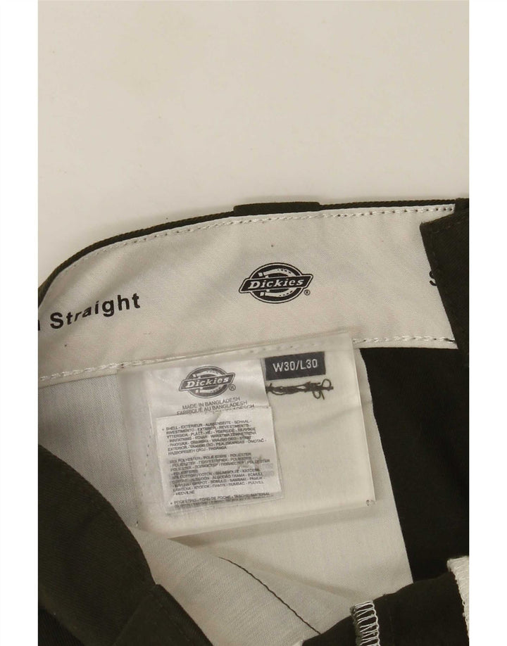 Calças Dickies Mens Straight Chino W30 L30 Poliéster Verde