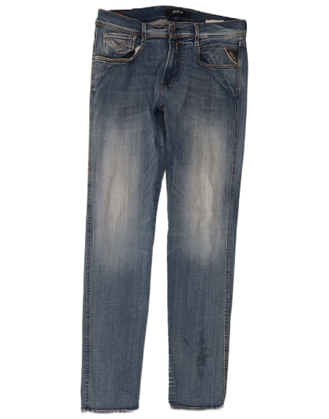 Replay Jeans Slim Feminino W30 L32 Azul Algodão