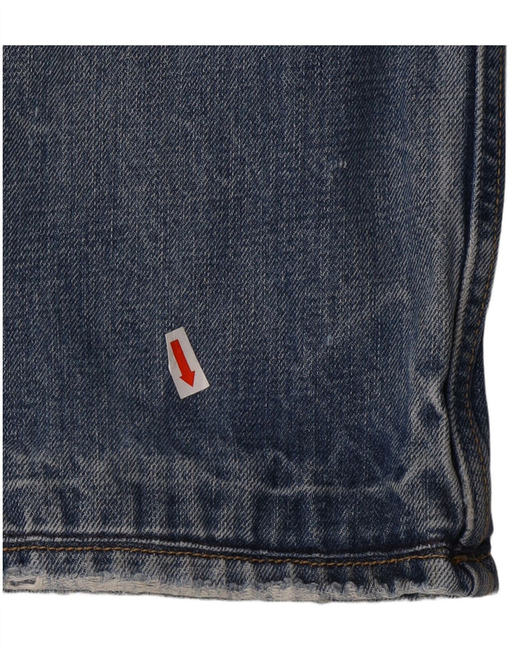 DIESEL Masculino Larkee Straight Jeans W31 L34 Azul Algodão