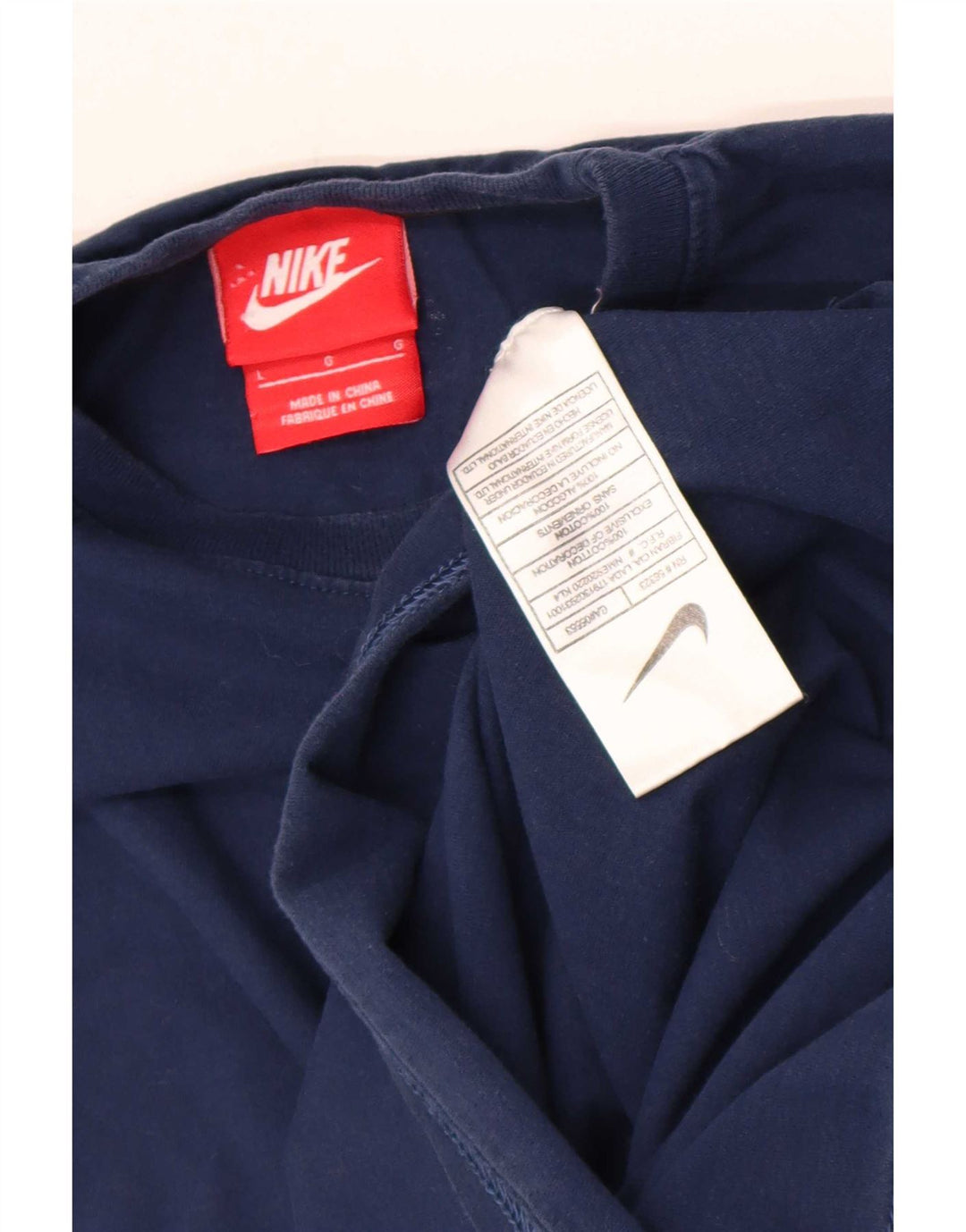 Camiseta Nike masculina gráfica grande algodão azul marinho