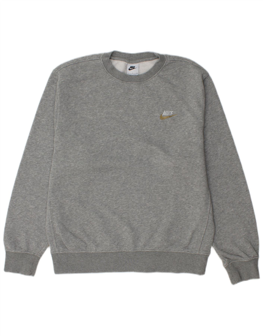 NIKE Masculino Loose Fit Moletom Jumper Pequeno Algodão Cinza