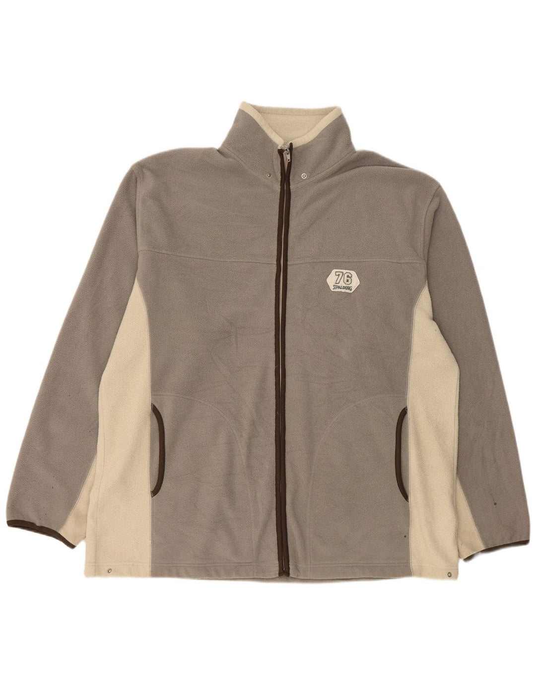 Spalding Mens Liner Fleece Jacket UK 42 XL Cinza Colourblock Poliéster