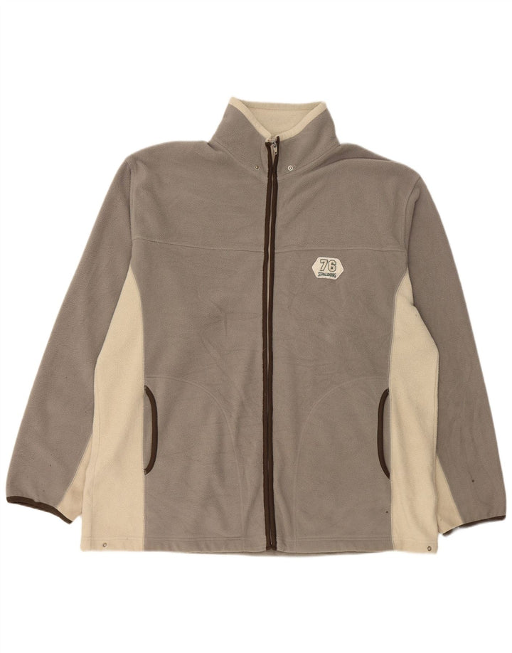Spalding Mens Liner Fleece Jacket UK 42 XL Cinza Colourblock Poliéster