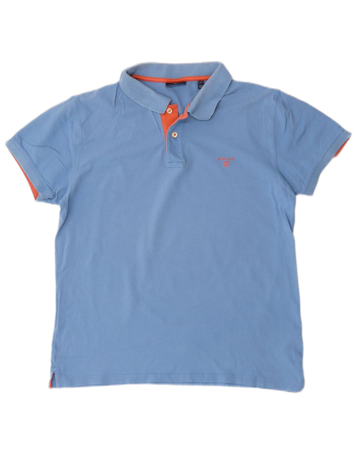 Camisa polo masculina Gant grande algodão azul