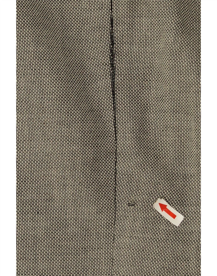 Jaqueta blazer masculina Hugo Boss com 2 botões UE 46 pequena lã virgem cinza