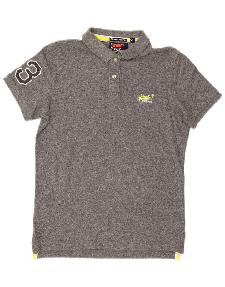 Camisa polo masculina SUPERDRY XL cinza algodão