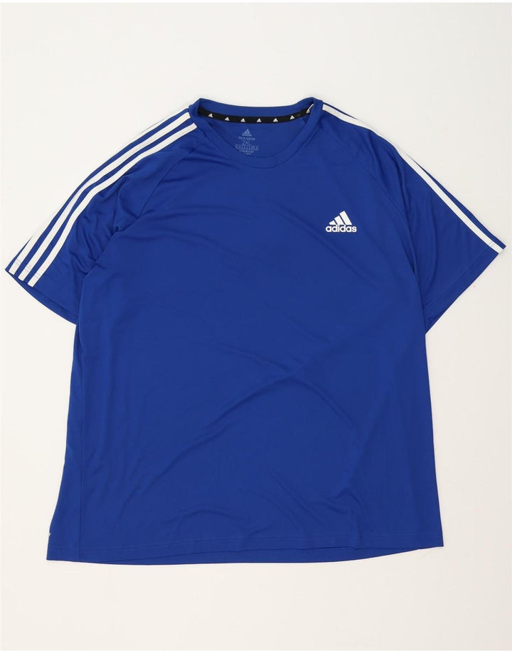 Adidas Mens Aeroready Camiseta Top 2XL Azul Poliéster
