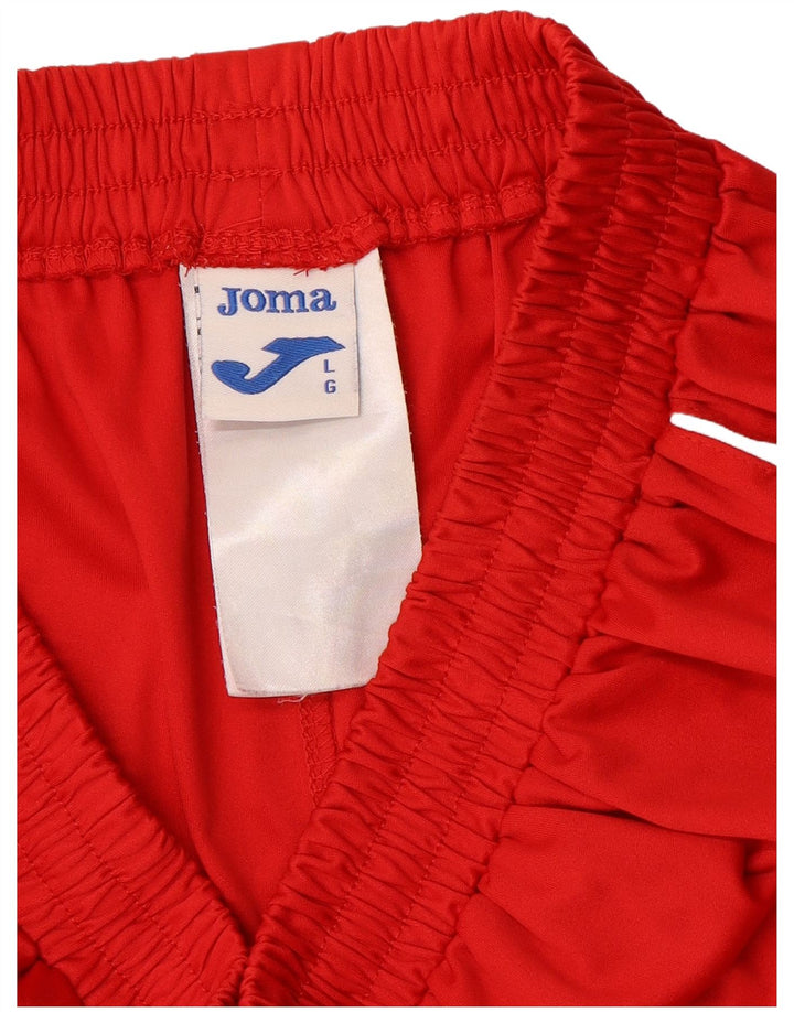 Shorts esportivos masculinos JOMA grande bloco colorido vermelho