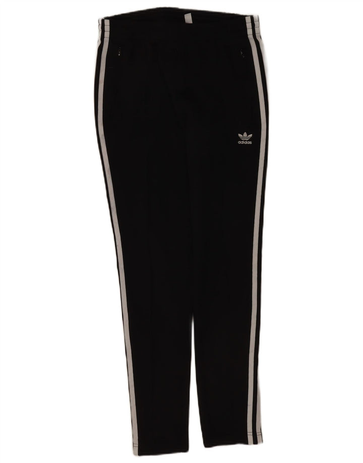 Calças de treino femininas Adidas UK 8 pequenas poliéster preto
