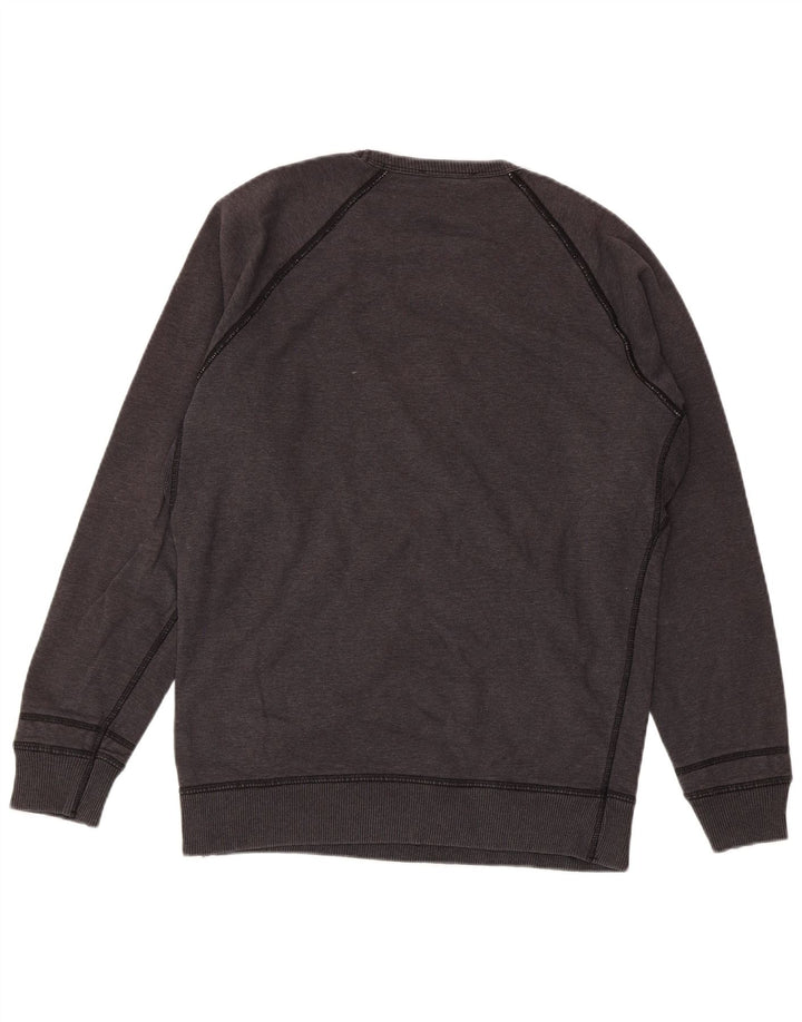 DIESEL moletom gráfico masculino jumper pequeno algodão cinza