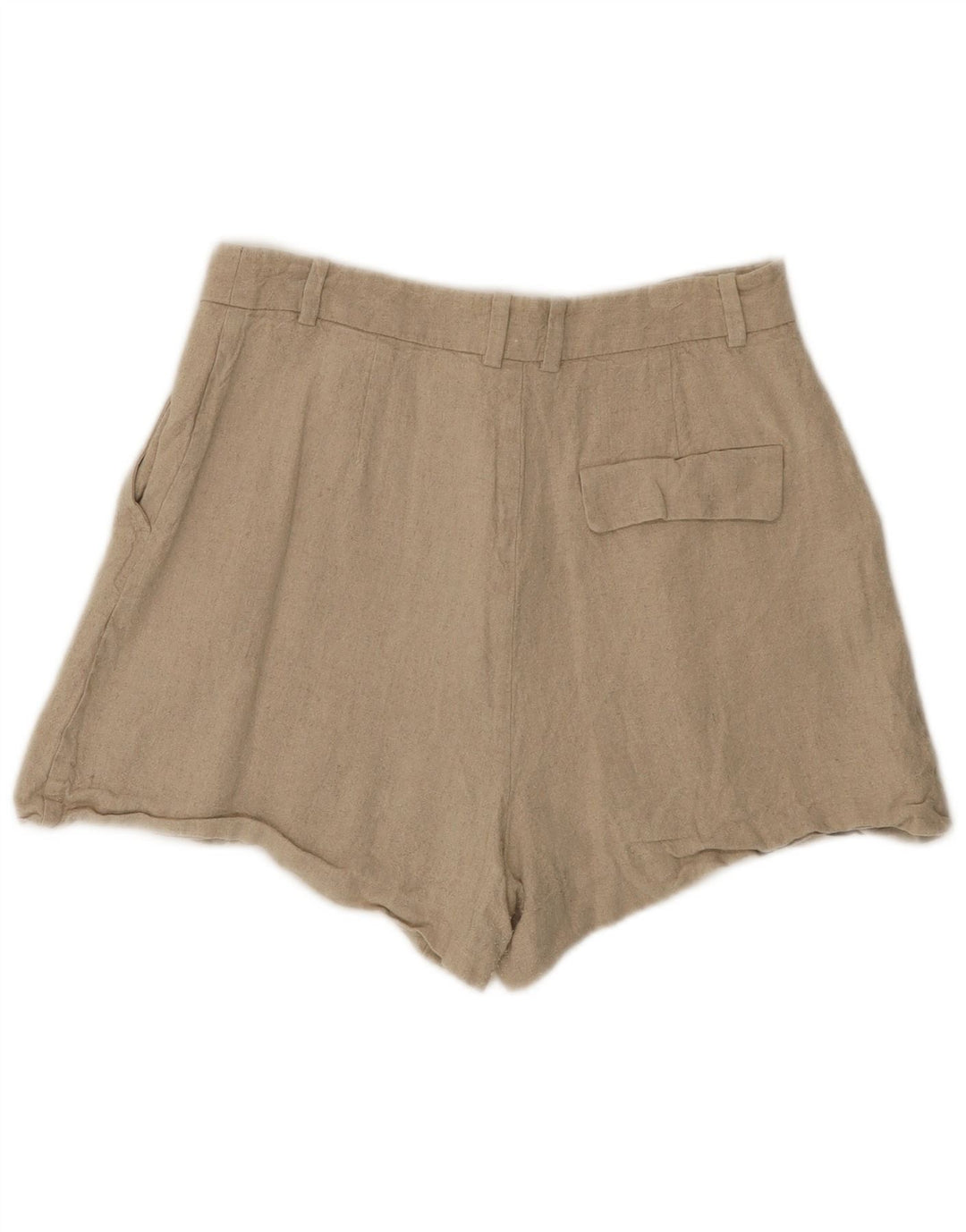 Zara Calça feminina cintura alta média W28 linho bege