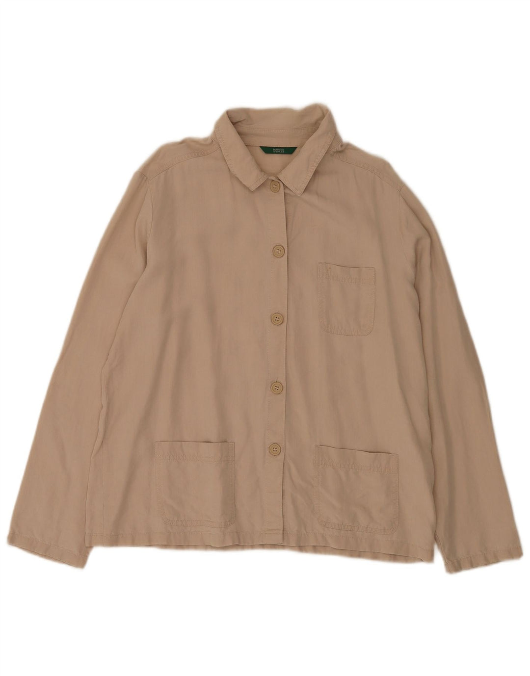 Camisa feminina Marks & Spencer UK 16 grande bege Lyocell