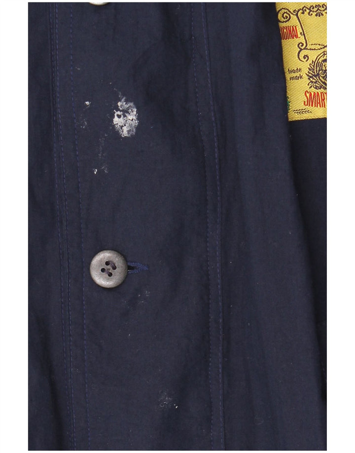 Jaqueta bomber masculina vintage UK 42 XL poliéster azul marinho
