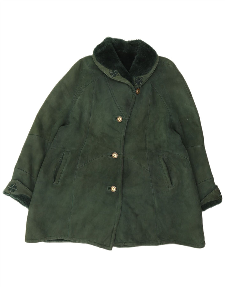 Casaco oversized feminino Shearling IT 44 verde médio