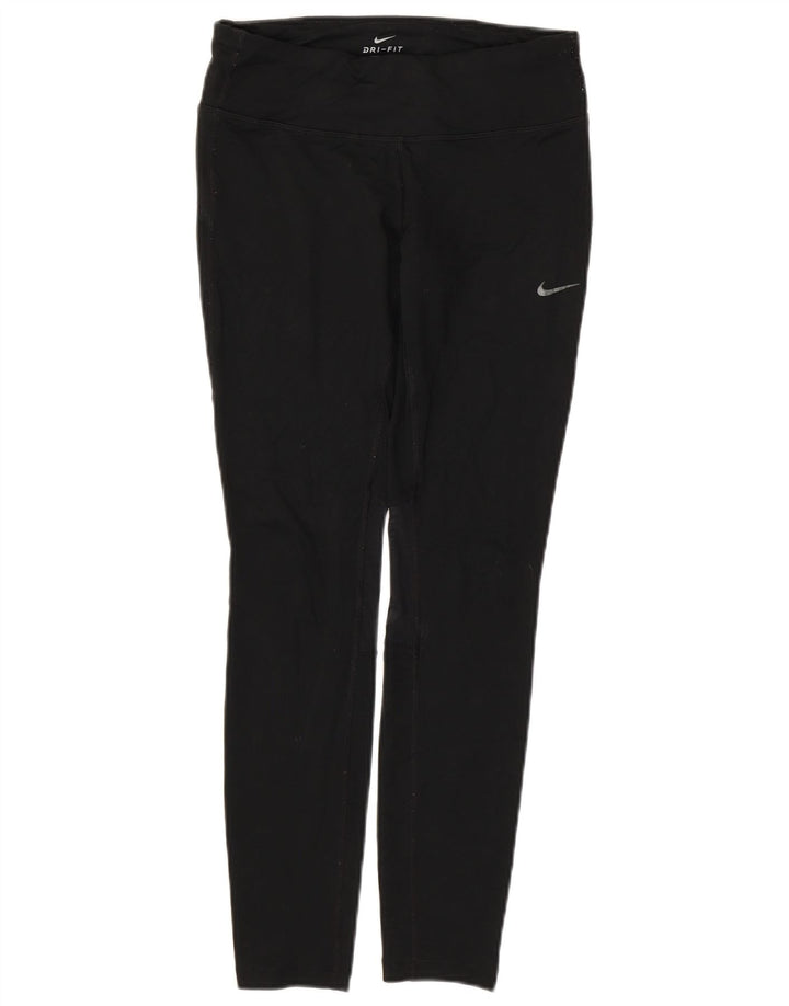 Leggings Nike Dri Fit Femininas UK 10 Pequenas Poliéster Pretas