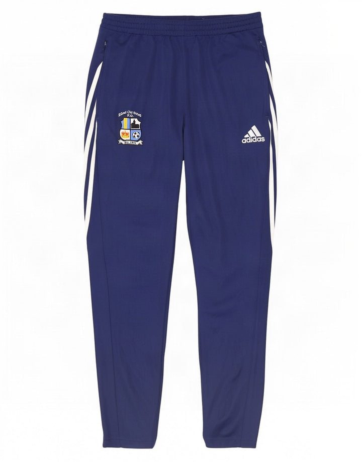 Calça de treino masculina Adidas Climalite grande poliéster azul marinho