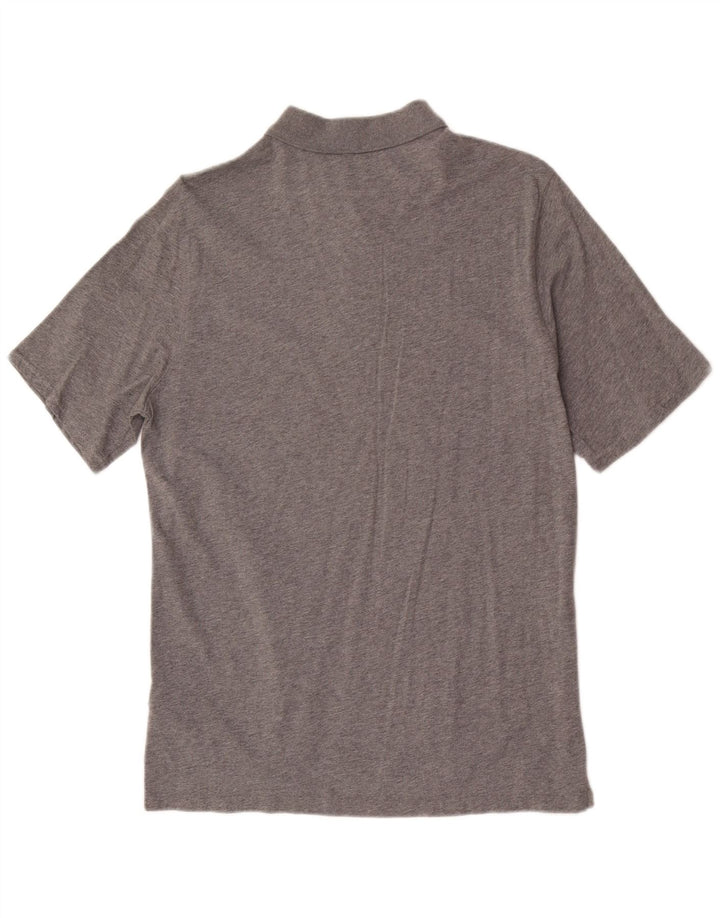 Camisa polo masculina Massimo Dutti grande algodão cinza