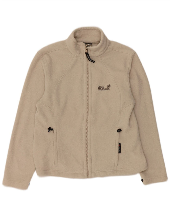 Jaqueta de lã feminina JACK WOLFSKIN Reino Unido 12/14 médio off white poliéster