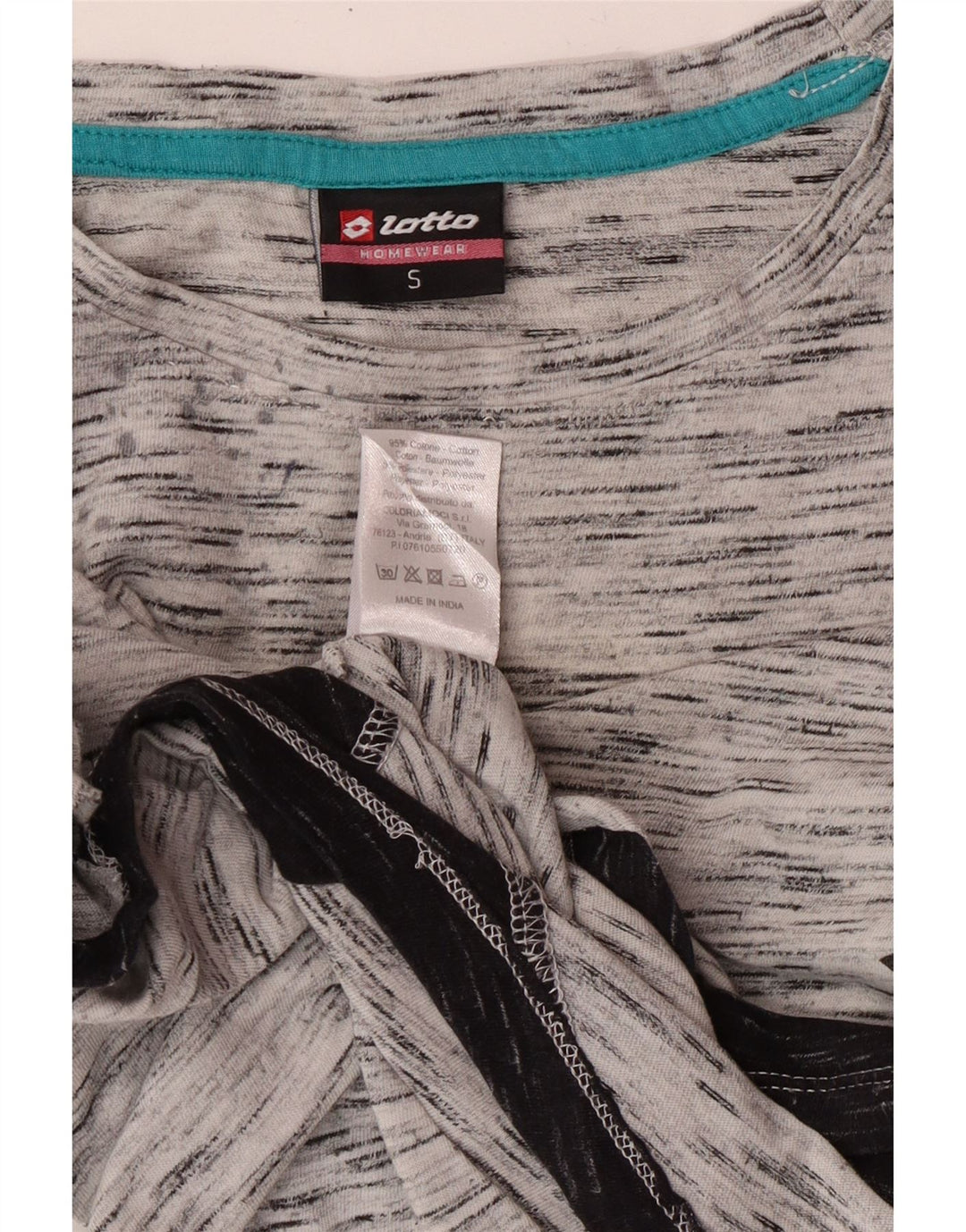 LOTTO Top gráfico feminino oversized manga comprida Reino Unido 10 pequeno cinza manchado