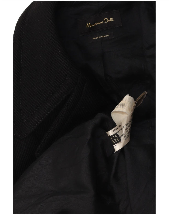 Jaqueta blazer feminina Massimo Dutti com peito duplo EU 36 XS preto poliamida