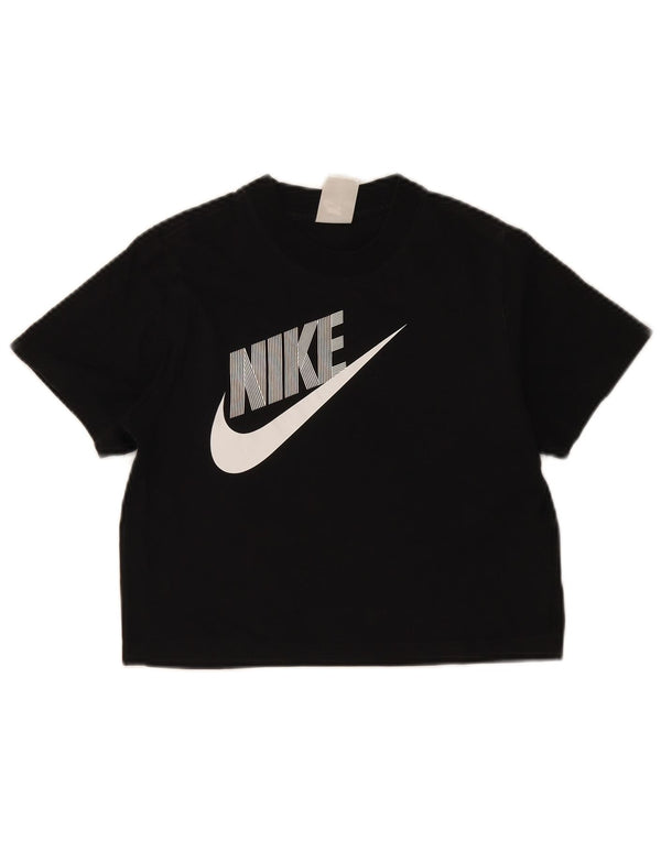 Camiseta Nike Girls Graphic Top 8-9 Anos Pequeno Algodão Preto