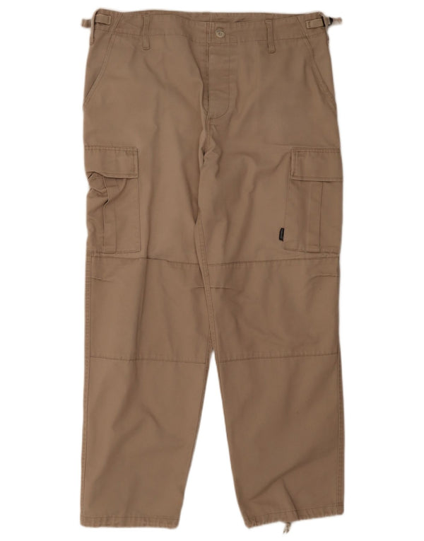 Calça cargo reta masculina vintage W38 L30 bege