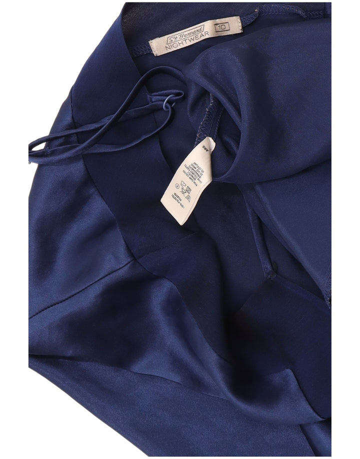 Vestido deslizante feminino St. Bernard Reino Unido 10 pequeno poliéster azul marinho
