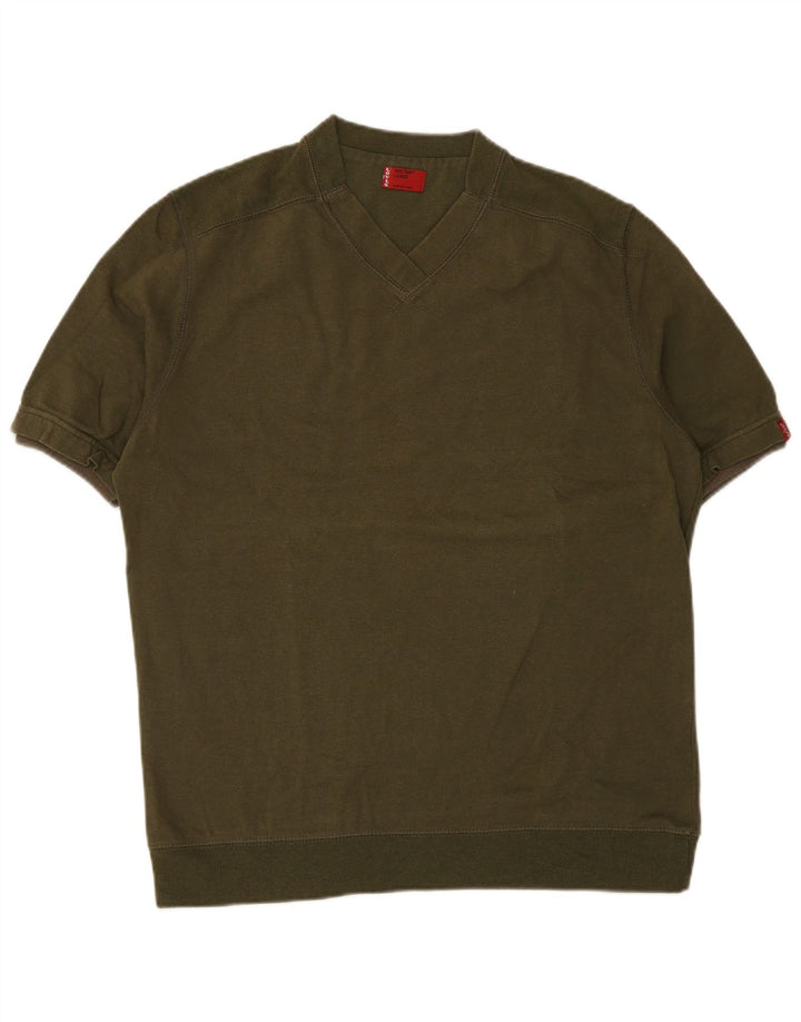 Camiseta masculina Levi's Top grande de algodão verde