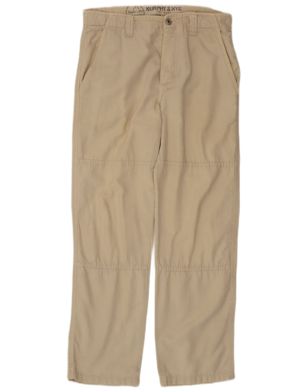 Murphy & Nye Mens Sailmakers Straight Chino Calças Pequenas W29 L29 Bege