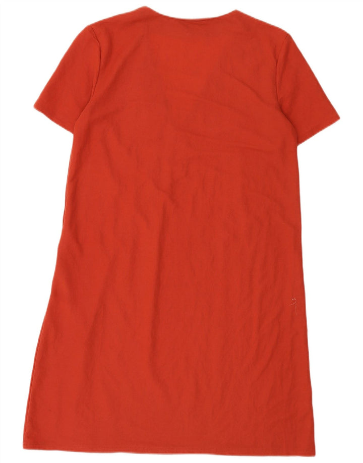 Vestido feminino Zara A-Line UK 14 viscose vermelha média