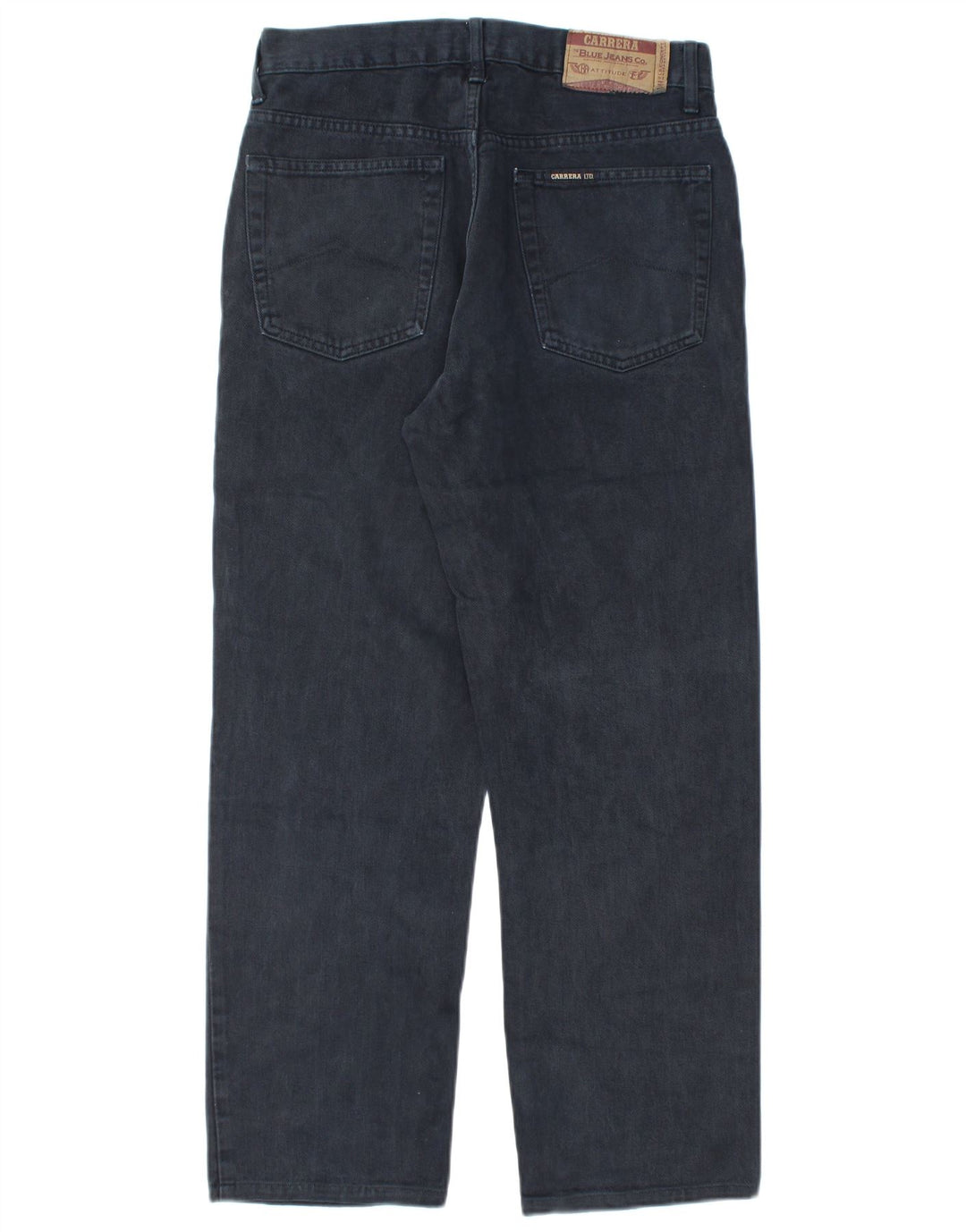 Carrera Mens Straight Jeans IT 46 Pequeno W31 L27 Azul Marinho Algodão