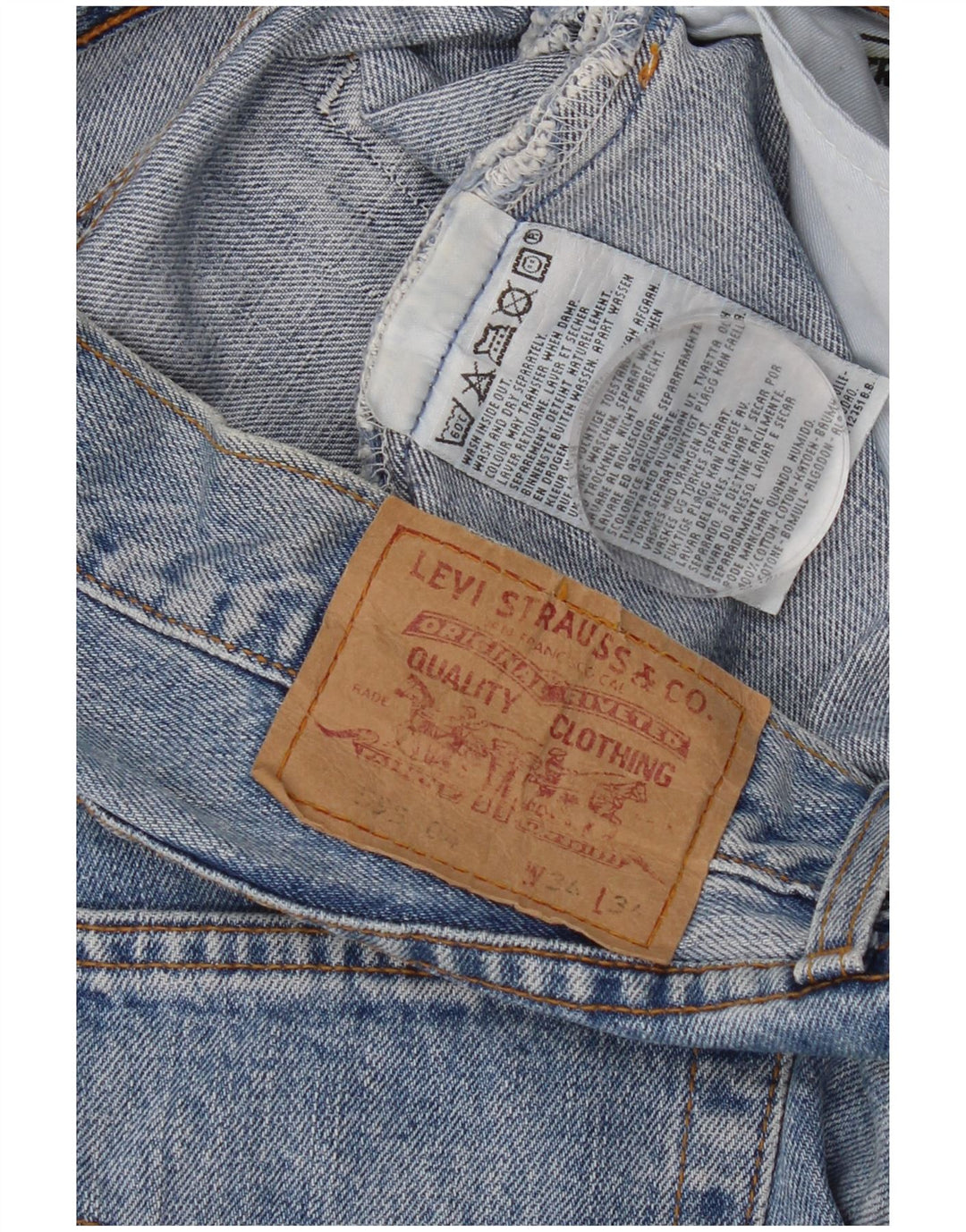 Levi's Masculino 595 Straight Jeans W34 L28 Azul Algodão