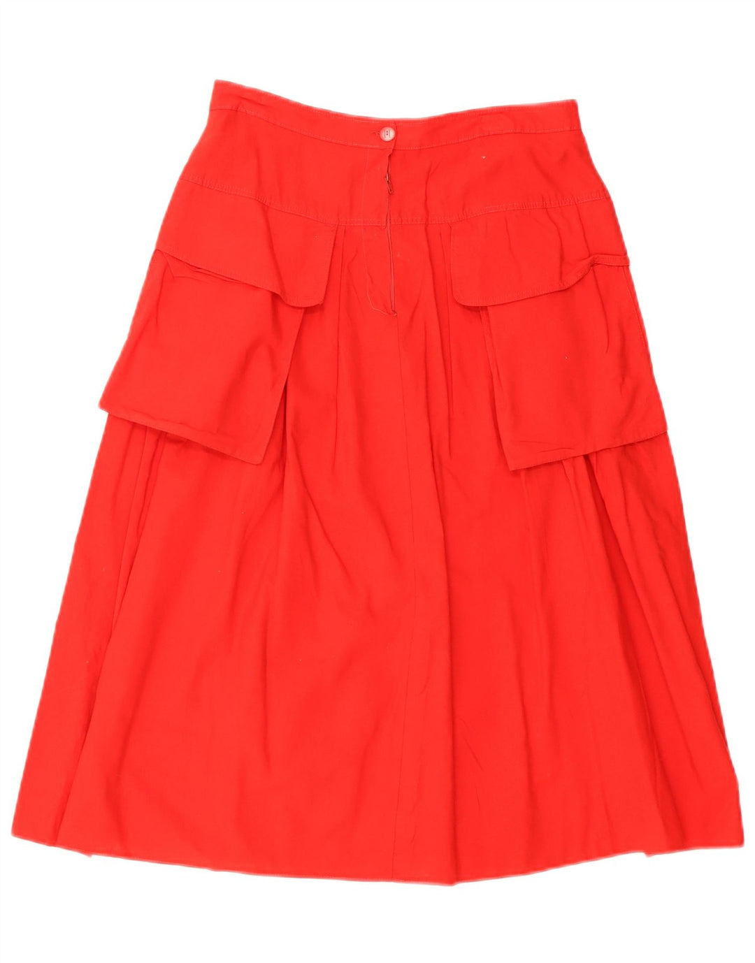 Saia cargo feminina vintage UK 14 médio W28 vermelha