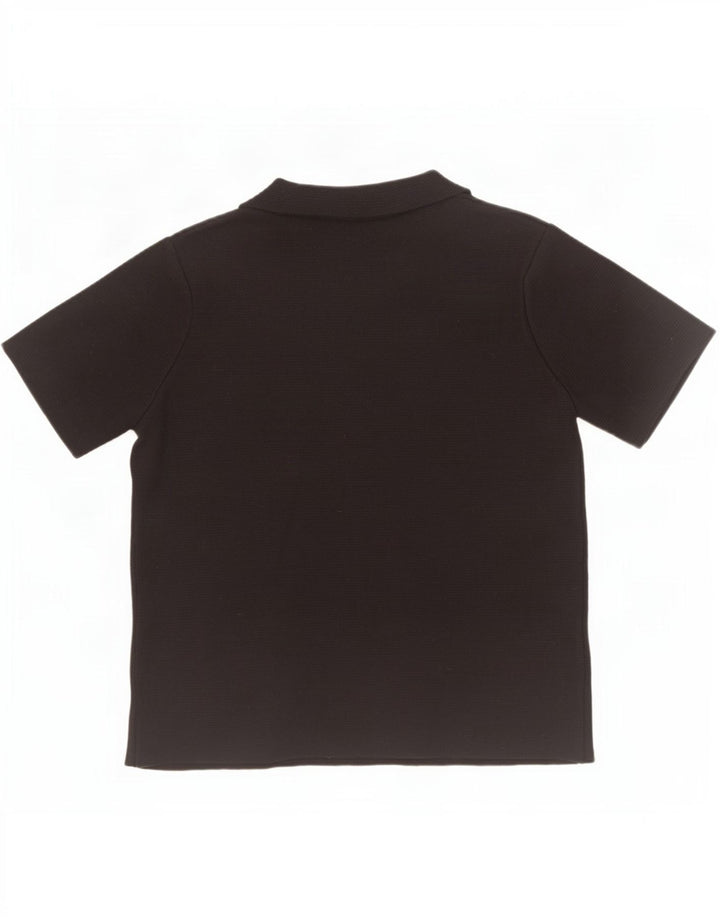 Camisa polo feminina Zara Reino Unido 10 pequena preta