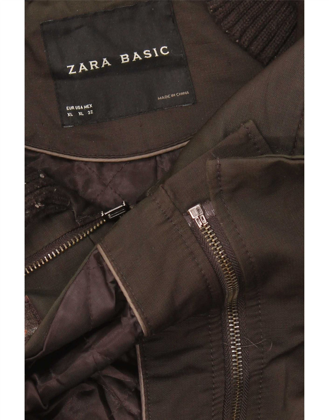 Jaqueta Duffle Feminina Zara UK 18 XL Marrom
