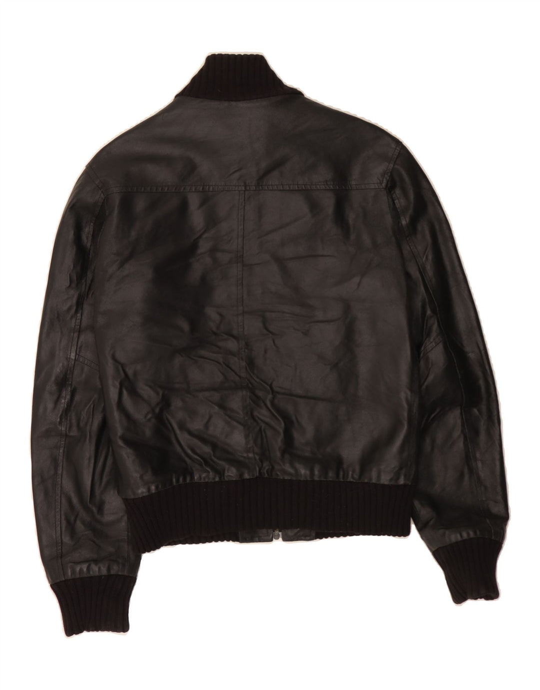 Jaqueta de couro masculina XAGON Reino Unido 34 XS couro preto