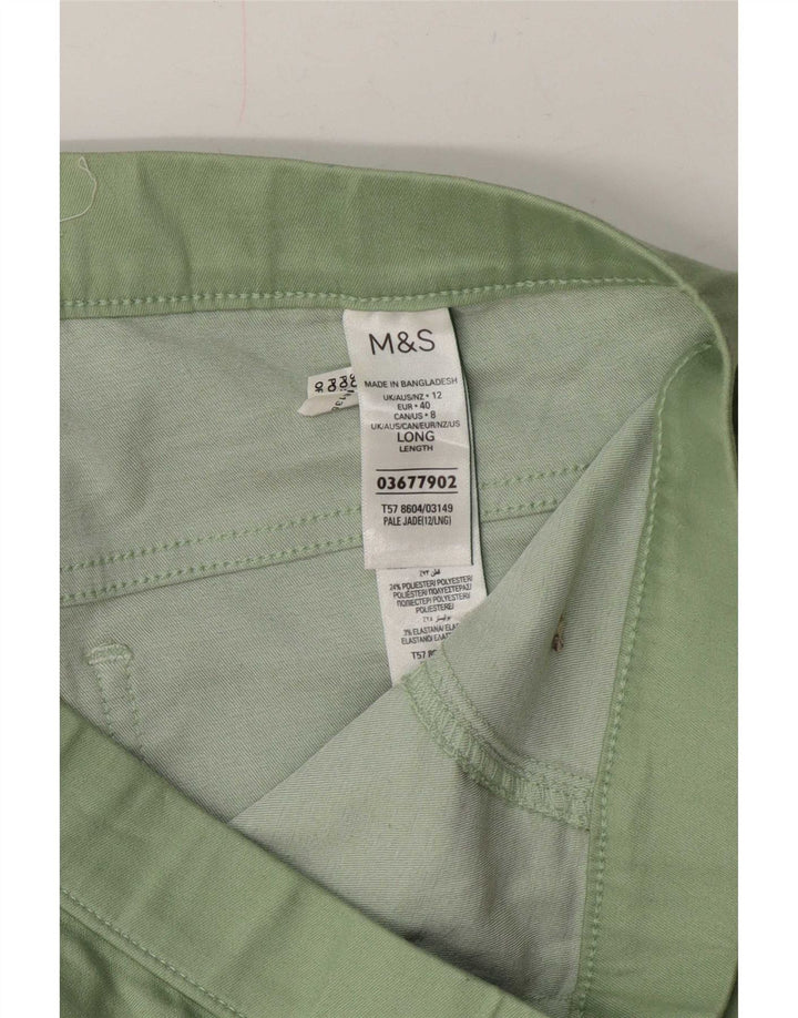 Calça jeans feminina Marks & Spencer UK 12 médio W30 L29 algodão verde