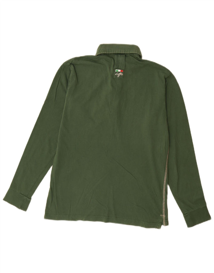 Camisa polo masculina de manga comprida LOTTO pequena cor verde