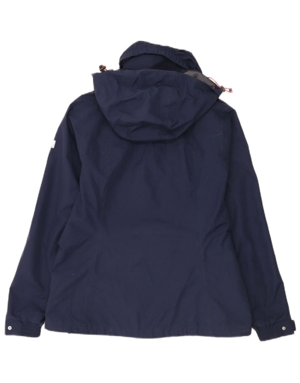 Jaqueta corta-vento feminina Helly Hansen com capuz Reino Unido 14 médio azul marinho