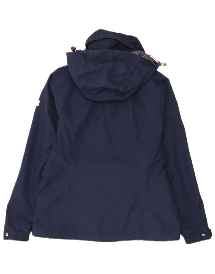 Jaqueta corta-vento feminina Helly Hansen com capuz Reino Unido 14 médio azul marinho