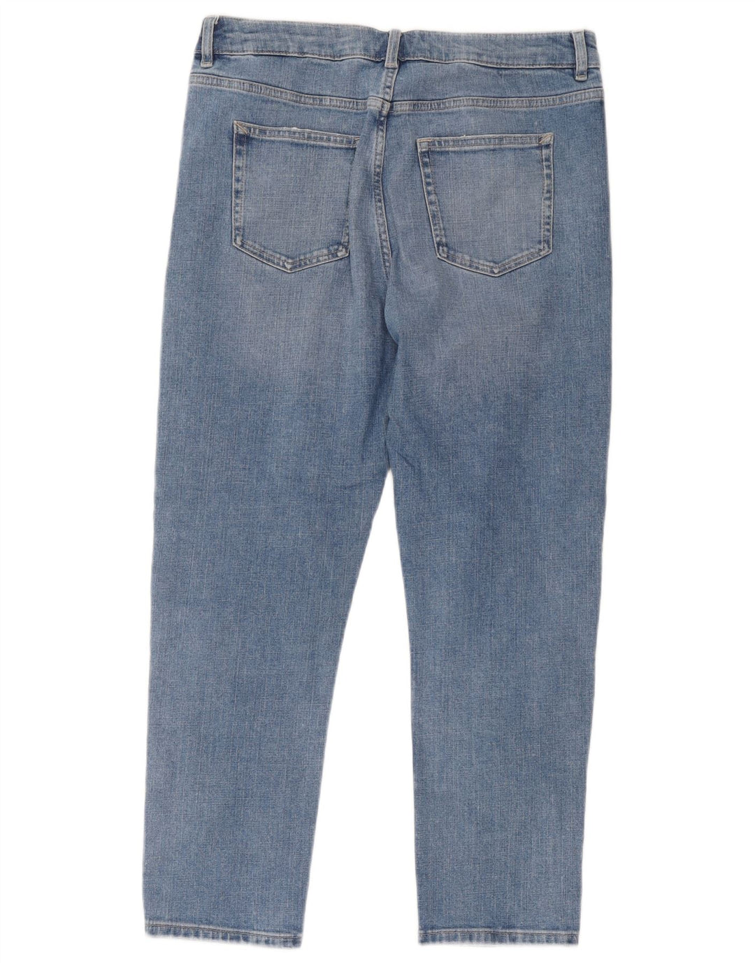 Calça jeans feminina Marks & Spencer com ajuste relaxado UK 12 médio W32 L26 azul
